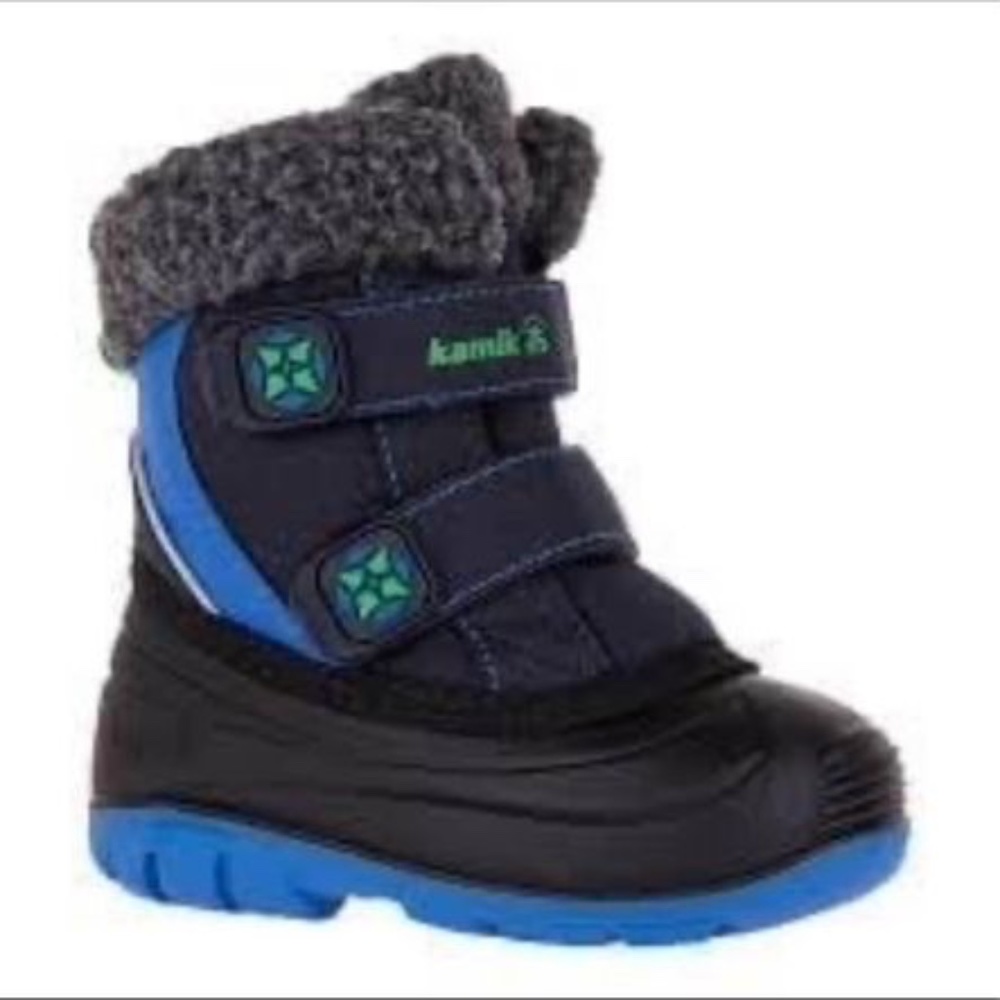 BRAND NEW boy toddler kamik winter snow boots size 6 (missing left boot insert)